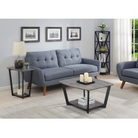 Convenience Concepts Graystone Coffee Table Weathered Gray Black Frame