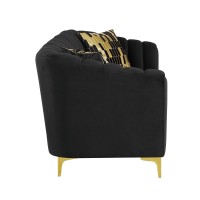 Global Furniture Usa Black Velvet Sofa