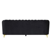 Global Furniture Usa Black Velvet Sofa