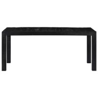 vidaXL Dining Table Black 709x354x30 Solid Mango Wood 247989