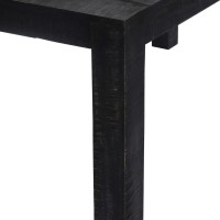 vidaXL Dining Table Black 709x354x30 Solid Mango Wood 247989