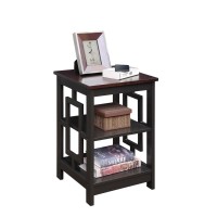 Convenience Concepts Town Square End Table With Shelves Espresso