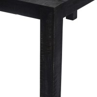 vidaXL Solid Mango Wood Dining Table Dining Room Kitchen Dinner Desk Table Stand Furniture Black 55.1x31.5x30