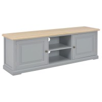 Vidaxl Tv Stand, Tv Unit For Living Room, Sideboard With Compartment, Tv Console Media Unit Cupboard, Farmhouse Scandinavian, Gray Wood
