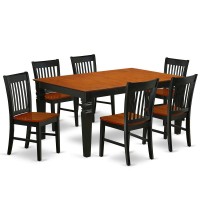 Dining Room Set Black Cherry WENO7BCHW