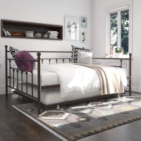 Dhp Manila Metal Queen Size Daybed And Full Size Trundle (Bronze)