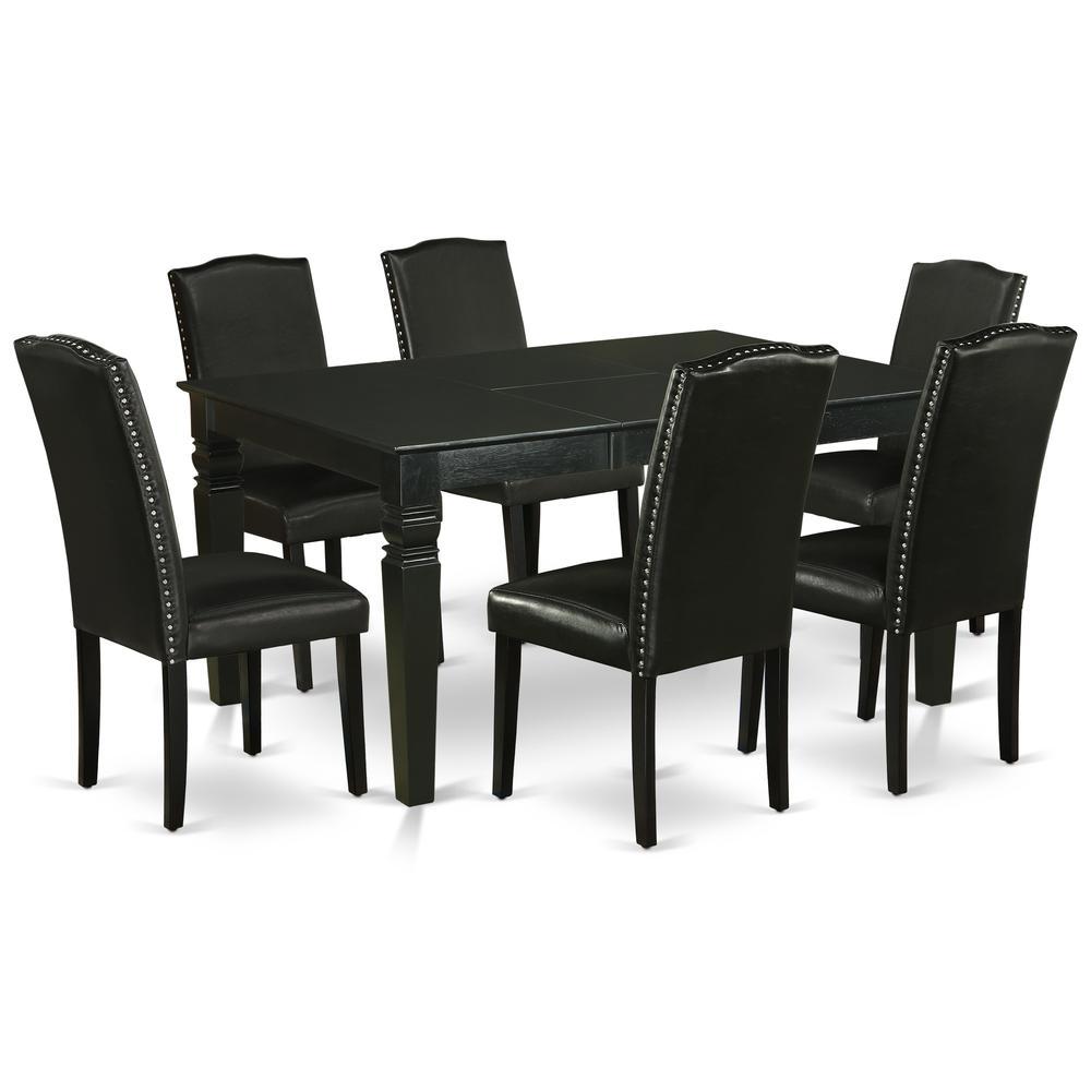 Dining Room Set Black WEEN7BLK69