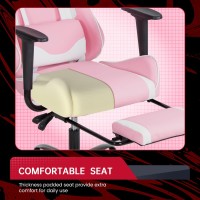 Pc Gaming Chair Desk Chair Ergonomic Office Chair Executive High Back Pu Leather Racing Computer Chair With Lumbar Support Footr