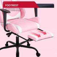 Pc Gaming Chair Desk Chair Ergonomic Office Chair Executive High Back Pu Leather Racing Computer Chair With Lumbar Support Footr