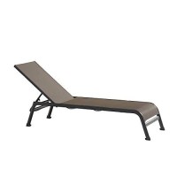 Whiteline Modern Outdoor Living Bondi Outdoor Stackable Chaise In Matte White Or Taupe Powder-Coated Aluminum Frame And Sling Seat With Adjustable Back And 2 Black Wheels, Set Of 2