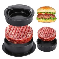 Hamburger Press Patty Maker Burger Press 3 In 1 Nonstick Meat Beef Veggie Hamburger Mold Kitchen Gadgets To Make Patty For S