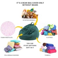 Nobildonna 3 Ft Bean Bag Chair Cover No Filler For Adults And Kids 300L Extra Large Stuffed Animal Storage Bean Bag Washable