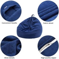 Nobildonna 3 Ft Bean Bag Chair Cover No Filler For Adults And Kids 300L Extra Large Stuffed Animal Storage Bean Bag Washable