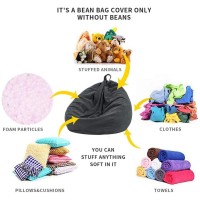 Nobildonna 3 Ft Bean Bag Chair Cover No Filler For Adults And Kids 300L Extra Large Stuffed Animal Storage Bean Bag Washable