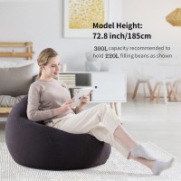 Nobildonna 3 Ft Bean Bag Chair Cover No Filler For Adults And Kids 300L Extra Large Stuffed Animal Storage Bean Bag Washable