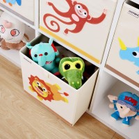 Dodymps Foldable Animal Toy Storage Bins/Cube/Box/Chest/Organizer For Kids & Nursery, 13 Inch (Cute Triceratops)