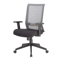 Boss Office Products Boss Office Mesh Task Chair, Grey/Black