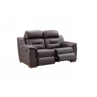 Homeroots 67 X 41 X 41 Modern Brown Leather Loveseat