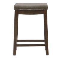 Linon Home D?Cor Kingston Rustic Backless Counter Stool,