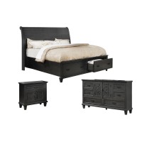 Sleigh 3 Piece Bedroom Set California King