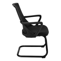 Monarch Specialties Chair-2Pcs Guest Mesh Mid-Back Office Chair, Black