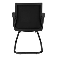 Monarch Specialties Chair-2Pcs Guest Mesh Mid-Back Office Chair, Black