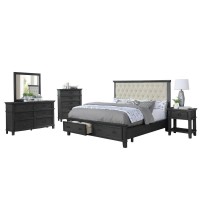 Sandy Platform 5 Piece Bedroom Set with Chest California King