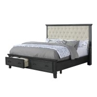 Sandy Platform Queen King Bed in Cappuccino