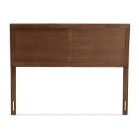 Baxton Studio Raya Full Wood Headboard, 55.9-Inch W X 0.9-Inch D X 58.3-Inch H, Ash Walnut (156-9419-Hit)