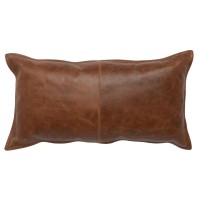 Kosas Home Cheyenne 100 Leather 14 x 26 Throw Pillow Brown