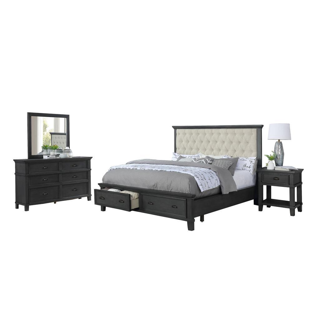 Sandy Platform 4 Piece Bedroom Set California King