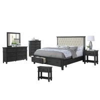 Sandy Platform 6 Piece Bedroom Set California King