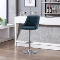 Brage Living Swivel Bar Stool With Back Adjustable Fabric Tufted Barstool Upholstered Counter Height Airlift Bar Chair For Kit