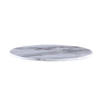 White Marble Round 5 piece Dining Set Ring Chairs in Dark Gray Velvet Lazy Susan