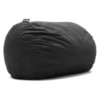 Big Joe Fuf Xl Foam Filled Bean Bag Chair With Removable Cover Black Lenox Durable Woven Polyester 5 Feet Giant