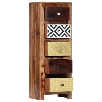 vidaXL Cabinet, Console Cabinet with Drawers, Storage Entry Table Hallway Cabinet for Home Living Room Bedroom, Solid Wood Sheesham