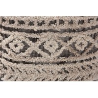 Baxton Studio Cronin Beige And Brown Handwoven Hemp Pouf Ottoman