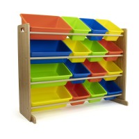 Humble Crew Kids Toy Storage Organizer Naturalneon Multi