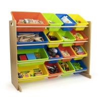 Humble Crew Kids Toy Storage Organizer Naturalneon Multi