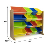 Humble Crew Kids Toy Storage Organizer Naturalneon Multi