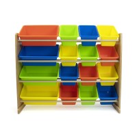 Humble Crew Kids Toy Storage Organizer Naturalneon Multi