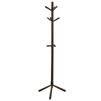 Homeroots Solid Wood Coat Rack - 69 Hcappuccino Wood Contemporary Style