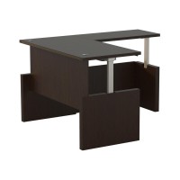 Mayline Aberdeen Height-Adjustable Desk with Straight Front with Return AT58LDC