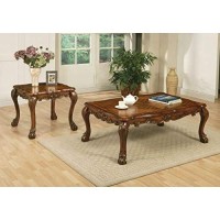 HomeRoots Wood, Poly Resin, Veneer (Wood) 36 X 54 X 20 cherry Oak Wood Poly Resin coffee Table