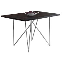 Homeroots Kitchen 31.5-Inch X 47.5-Inch X 30-Inch Cappuccino Hollow-Core Particle Board Metal - Dining Table