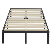 Ziyoo Queen Size Bed Frame 16 Inches High, 3 Inches Wide Wood Slats With 3500 Pounds Support For Foam Mattress, No Box Spring Needed Platform, Easy Assembly, Noise Free