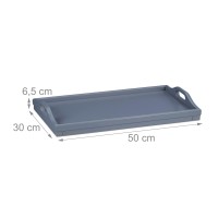 Relaxdays Bamboo Tray, Folding Legs, Raised Edge, For Breakfast In Bed And Serving Table, Hwd: 6.5 X 50 X 30 Cm, Grey, Gray, 23 X 60.5 X 30 Cm