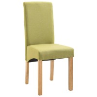 vidaXL Dining Chairs 2 pcs Green Fabric 249277