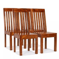 vidaXL Dining Chairs 4 pcs Solid Wood with Sheesham Finish Modern 275273