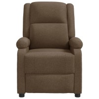 vidaXL Massage Recliner Brown Fabric